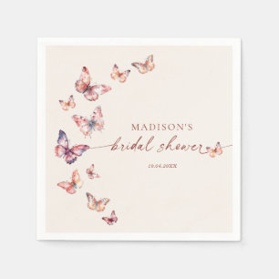 Boho Bridal Shower Butterfly  Napkin