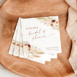 Boho Bridal Shower Paper Napkin | Shower Decor<br><div class="desc">These lovely Paper Napkins feature a beautiful boho design with an earthy, desert colour scheme- perfect for a bridal shower saturated in neutral tones and is a gorgeous way to accent your shower's cocktail, food or dessert table! Easily customize the text colours and most wording to perfect match your shower...</div>