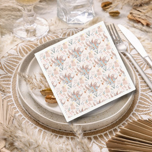 Boho Bridal Shower Pattern Napkin
