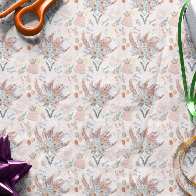 Boho Bridal Shower Pattern Tissue Paper (Creator Uploaded)