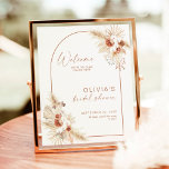Boho Bridal Shower Welcome Sign | Pampas Grass<br><div class="desc">This lovely Customizable Bridal Shower Welcome Poster features a minimalist design with an earthy, desert colour scheme- perfect for an event saturated in neutral tones and is a beautiful way to warmly welcome your guests to your bridal shower or special event. Easily edit most wording to match your event! Text...</div>