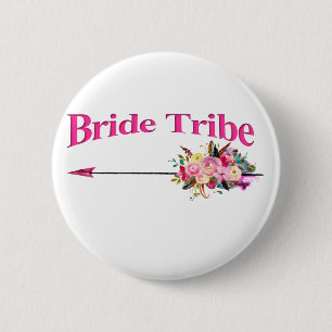 Boho Bride Tribe 2 Inch Round Button