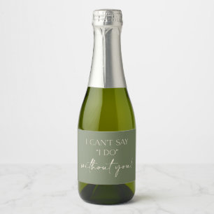 Boho Bridesmaid Proposal Mini Champagne Labels