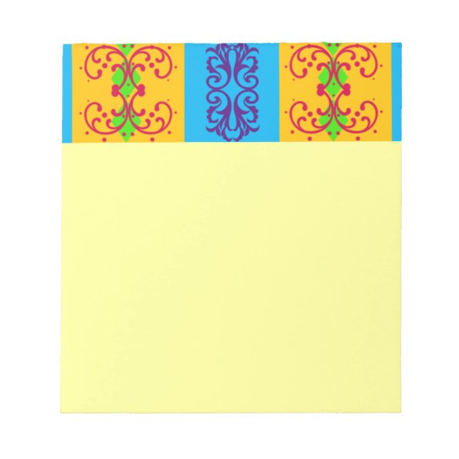 Boho Brocade Stripe Notepad (Front)
