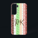 Boho Brown, Burgundy, Green and Mauve Whimsical  Samsung Galaxy Case<br><div class="desc">Cute whimsical boho phone case with pink,  mauve,  brown,  burgundy and sage green polka dots and stripes pattern. Earthy warm colours.</div>
