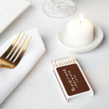 Boho Brown The Perfect Match Allumettes de Mariage