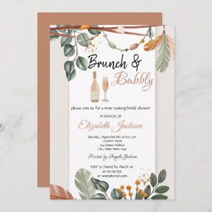 Boho Brunch & Bubbly Bridal Shower Invitation
