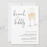 Boho Brunch & Bubbly Bridal Shower Invitation