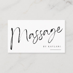Boho Brushed Massage Business Card Body Therapy
