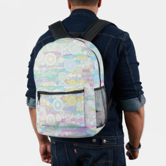 Boho Bubbles Printed Backpack