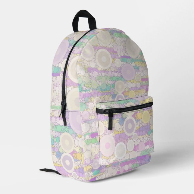 Boho Bubbles  Printed Backpack (Back Corner Left)