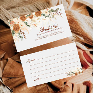 Boho Bucket List for the Bride & Groom Mini Ticket Card