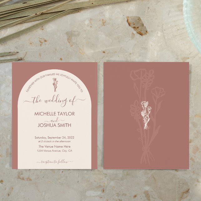 Boho Budget Terracotta Botanical Floral Modern (Creator Uploaded)