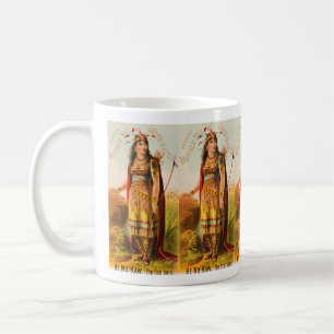 Boho Buffalo Bill Handsomest Indian Maiden 1880s Coffee Mug