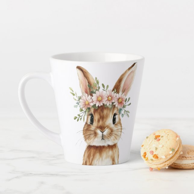 Boho Bunny Mug, Easter Bunny Latte Mug (In Situ)