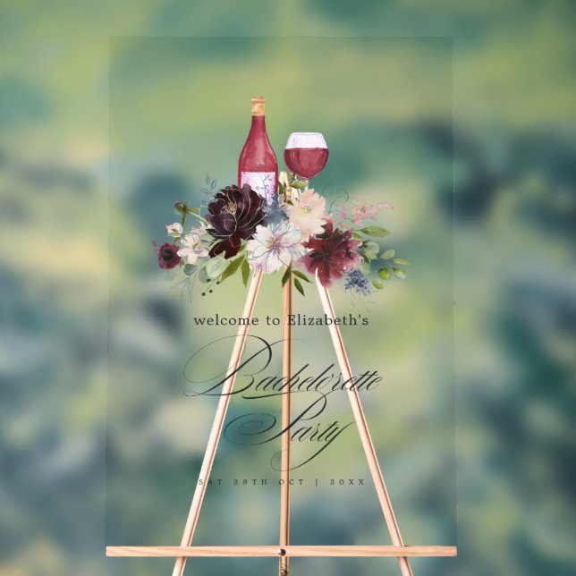 Boho Burgundy Blush Dusty Blue Wine Bachelorette (Neutre)