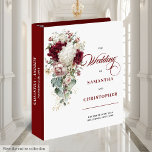 Boho Burgundy White Rose Wedding Planner Binder<br><div class="desc">✅ For matching items search 208W in my collections ✅ Keep your wedding memories beautifully organized with this boho wedding binder and memory album, featuring watercolor burgundy and white roses accented with shimmering gold leaves. Designed in a rich and romantic palette of burgundy, marsala, maroon, deep red, dark red, white,...</div>