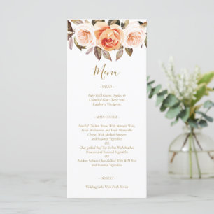 Boho Burnt Orange Fall Wedding Menu