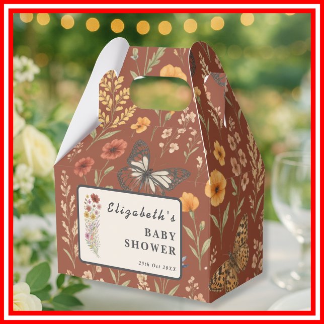 Boho Burnt Orange | Wildflower Favor Box (Creator Uploaded)