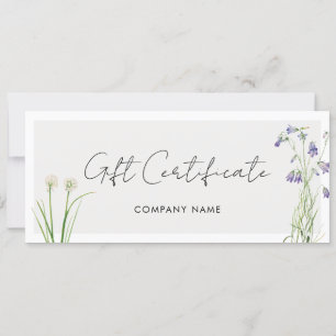 Boho Business Logo Gift Certificate Voucher