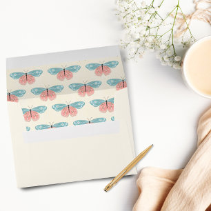 Boho Butterflies On Light Yellow Background Envelope
