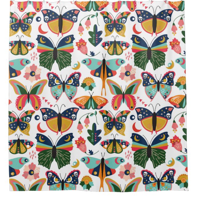 Boho Butterflies: Seamless Wallpaper Pattern. (Front)