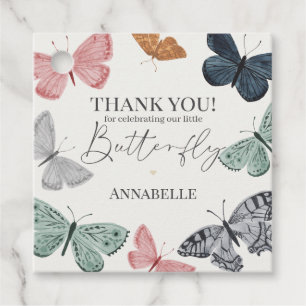 Boho Butterfly Baby Shower Party Favour Tags