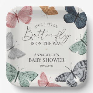 Boho Butterfly Baby Shower Tableware Paper Plate