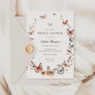 Boho Butterfly Bridal Shower Invitation