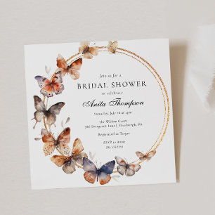 Boho Butterfly Bridal Shower Invitation