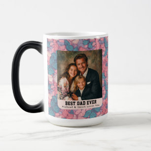 Boho Butterfly Camouflage Bouquet Father Photo  Magic Mug