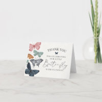 Boho Butterfly Carte de remerciements anniversaire