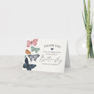 Boho Butterfly Carte de remerciements anniversaire