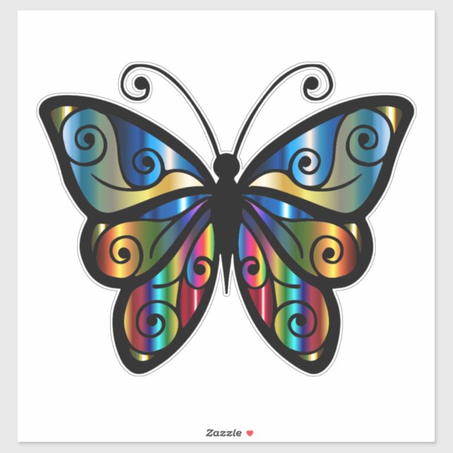 BOHO BUTTERFLY DIE COUPER REGARDER LE STICKER DE L (Feuille)