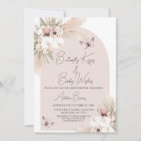 Boho Butterfly Kisses Baby Wishes Baby Shower