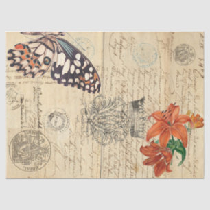 Boho Butterfly Left Decoupage Sheet