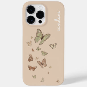 Boho Butterfly Neutral Desert Name Case-Mate iPhone 14 Pro Max Case