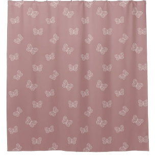 Boho Butterfly Pattern Neutral Modern Pink Mauve