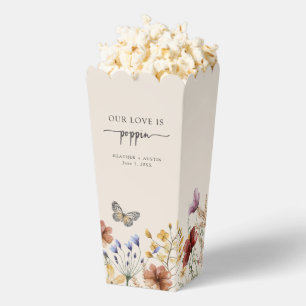 Boho Butterfly Popcorn Favor Box