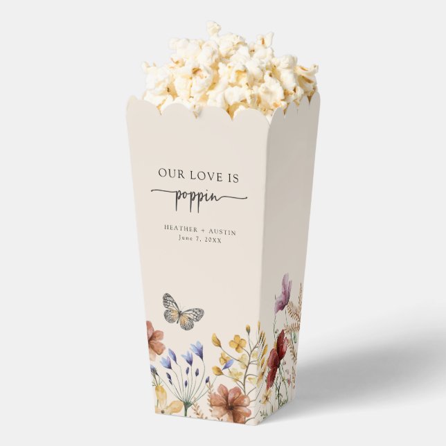 Boho Butterfly Popcorn Favor Box (Popped)