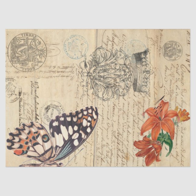 Boho Butterfly Right Decoupage Sheet (Front)