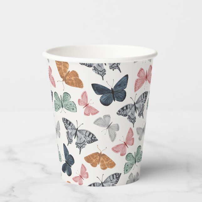 Boho Butterfly Shower Party Tableware Cup (Front)