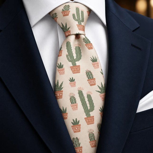 Boho Cacti Pattern Tie (Creator Uploaded)
