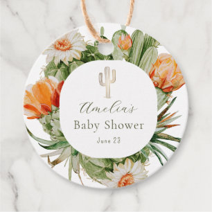 Boho Cactus Baby Shower Favour Tags