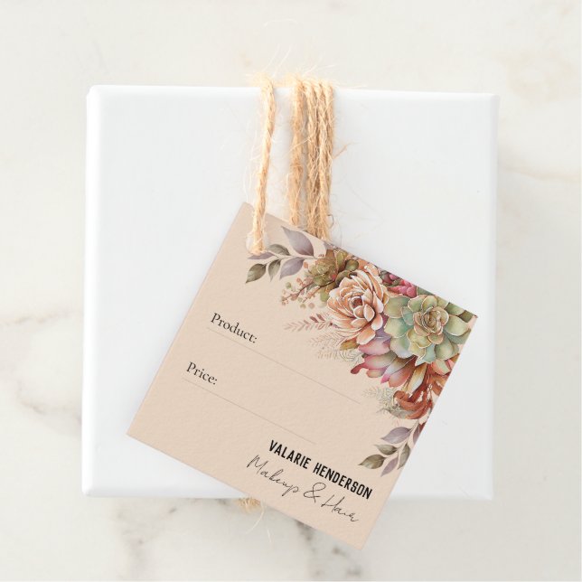 Boho Cactus Boho Price Tag Thank Business (In Situ)