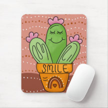 Boho Cactus Smile Cute Rainbow