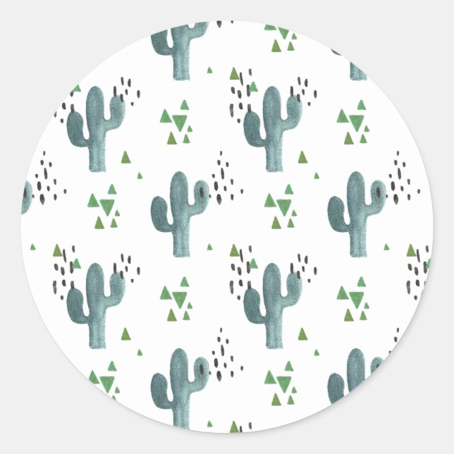 Boho Cactus Sticker (Front)