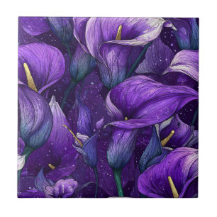 Boho Calla Lily Tiles for Durable Floors