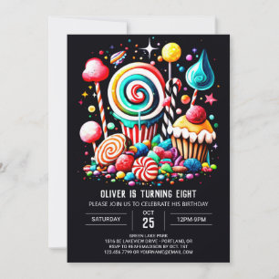 Boho Candy Dreams Editable Birthday Invitation