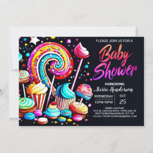 Boho Candy Sweet Celebration Baby Shower Invitation